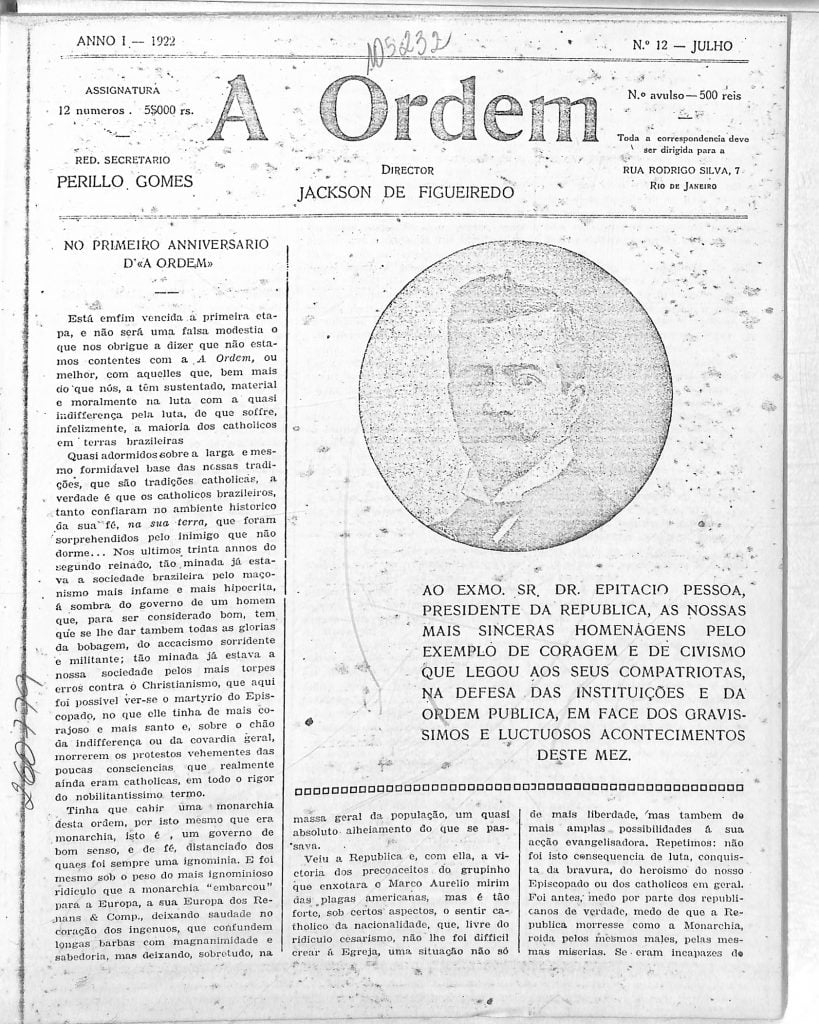 Nº 12 - Julho de 1922 - Centro Dom Vital